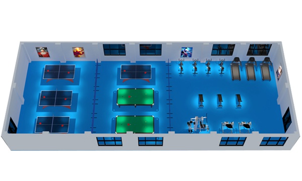 200平方健身房配置方案-广西开元体育健身器材有限公司