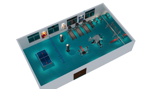 150平方健身房配置方案-广西开元体育健身器材有限公司