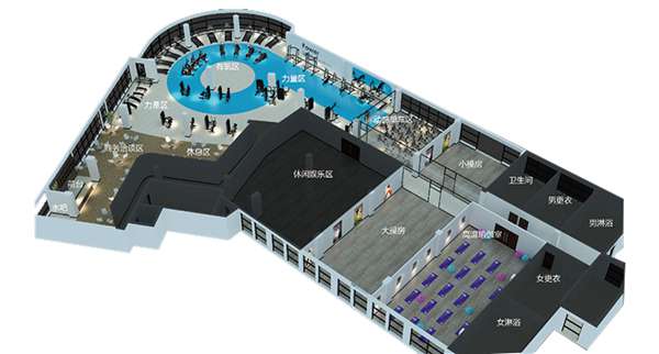 1500平方健身房配置方案-广西开元体育健身器材有限公司